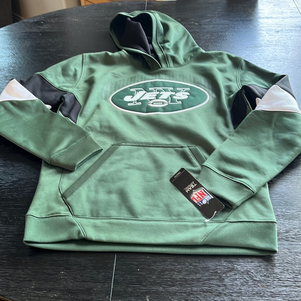 NWT NFL Nay Jets Hooded Sweatshirt Boys L 14-16